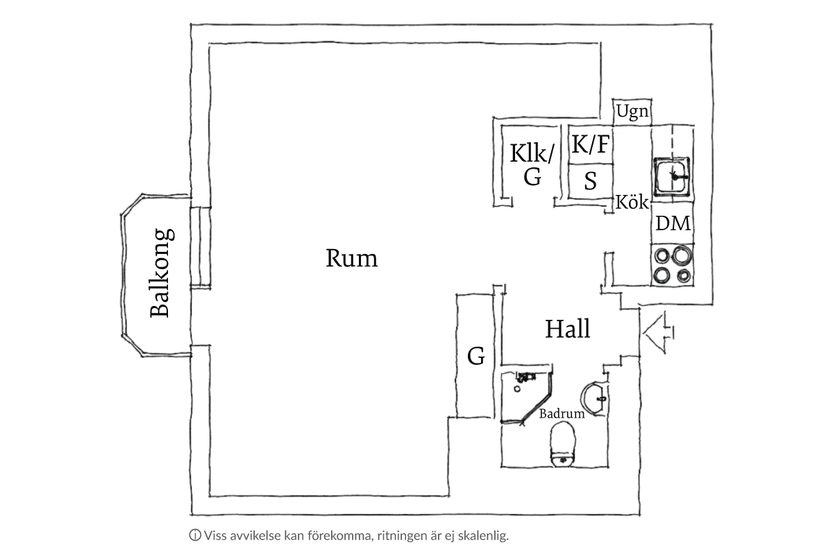 1-room apartment in Göteborg, Toppsegelsgatan - image 3