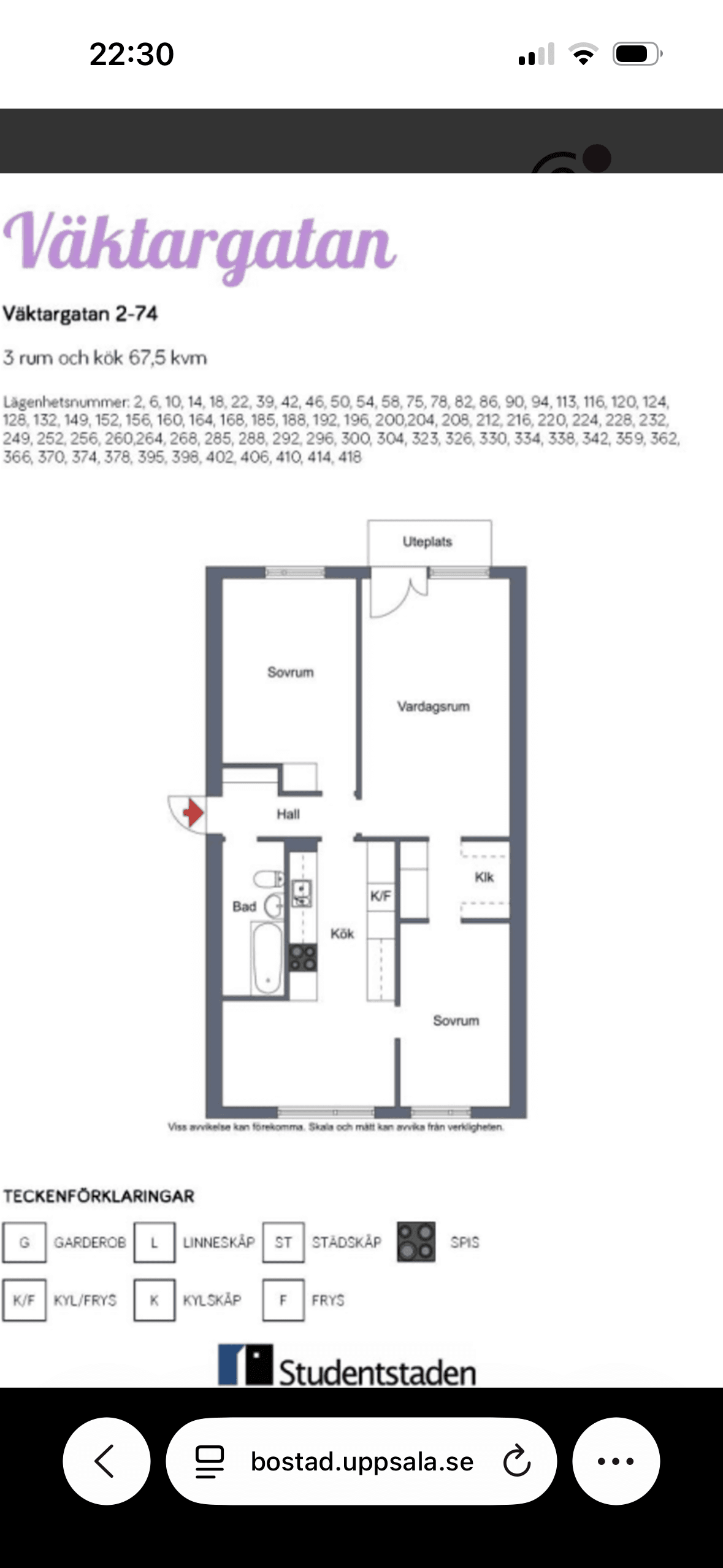 3-room apartment in Uppsala, Väktargatan - image 1 3-room apartment in Uppsala, Väktargatan - image 1