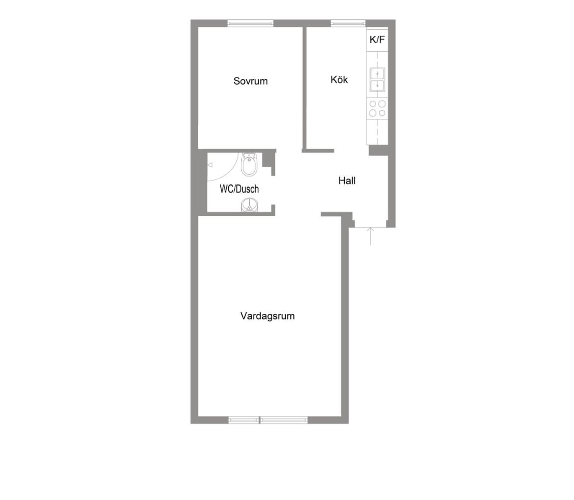 1.5-room apartment in Västerås, Spantgatan - image 3 1.5-room apartment in Västerås, Spantgatan - image 3